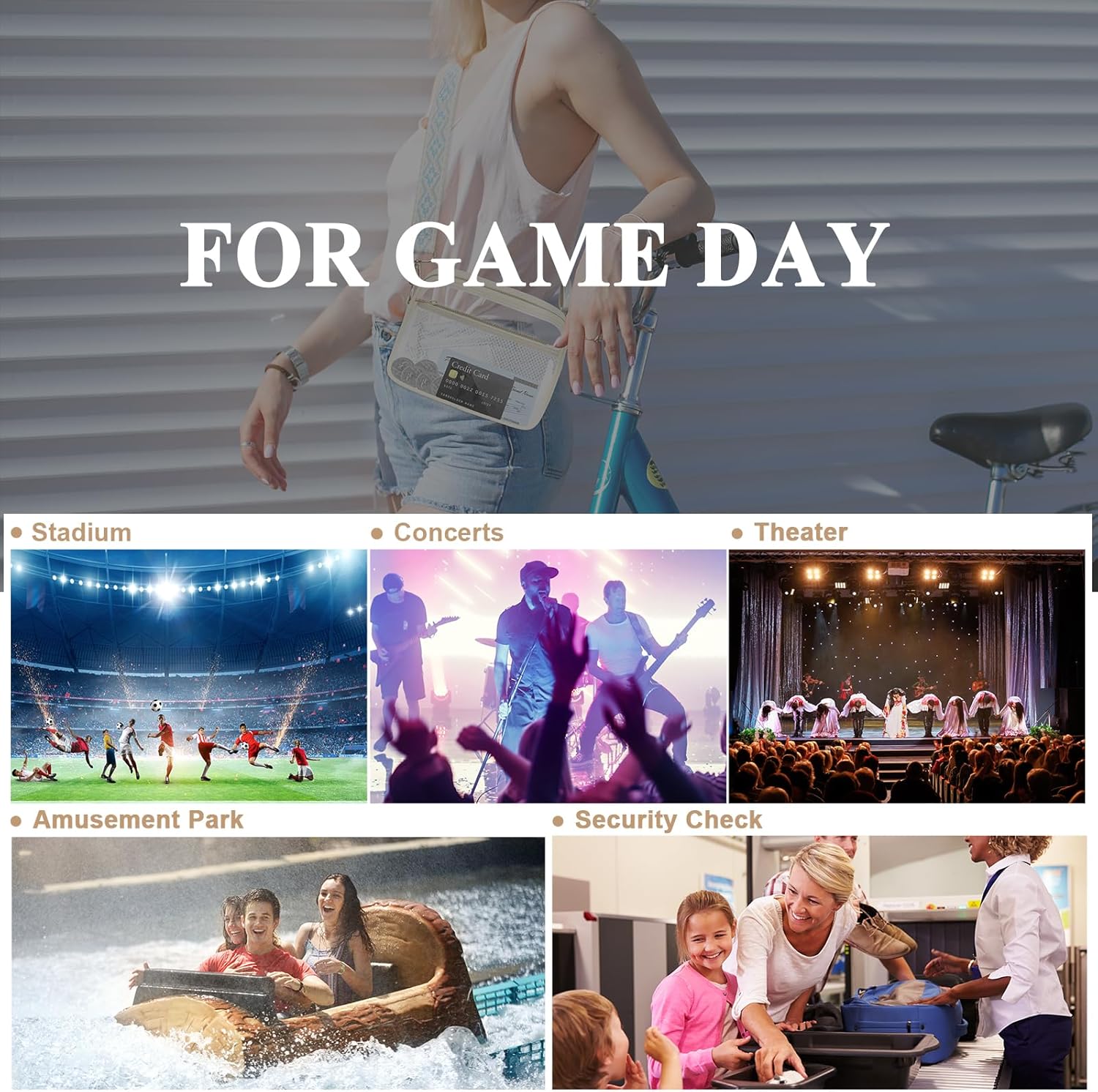 KETIEE Clear Crossbody Bag, Stadium Approved Clear Purse Bag for Concerts Sports Events Festivals - Image 6