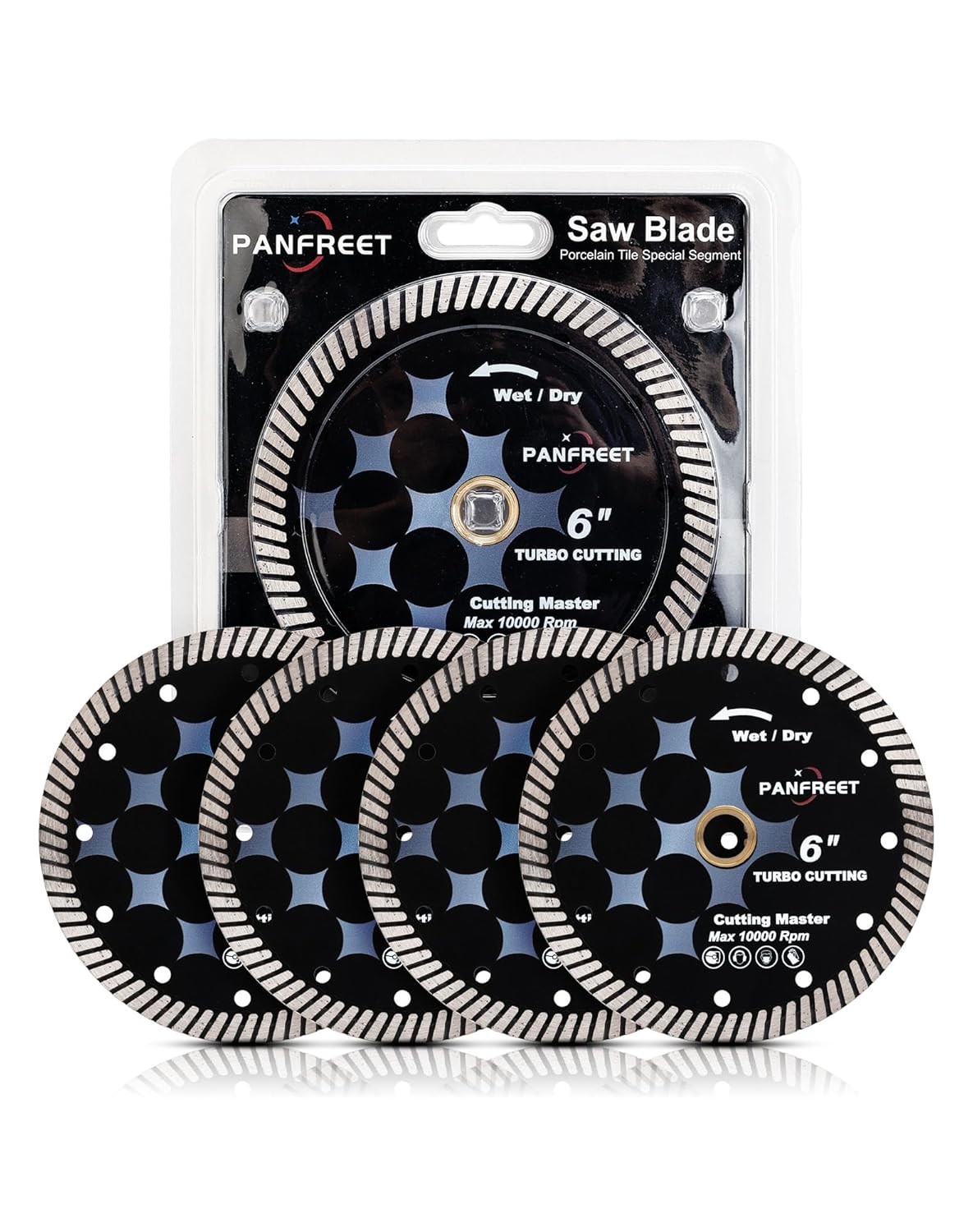 5Pcs PANFEEET Granite Turbo Blade 6 ",Diamond Saw Blade for Granite