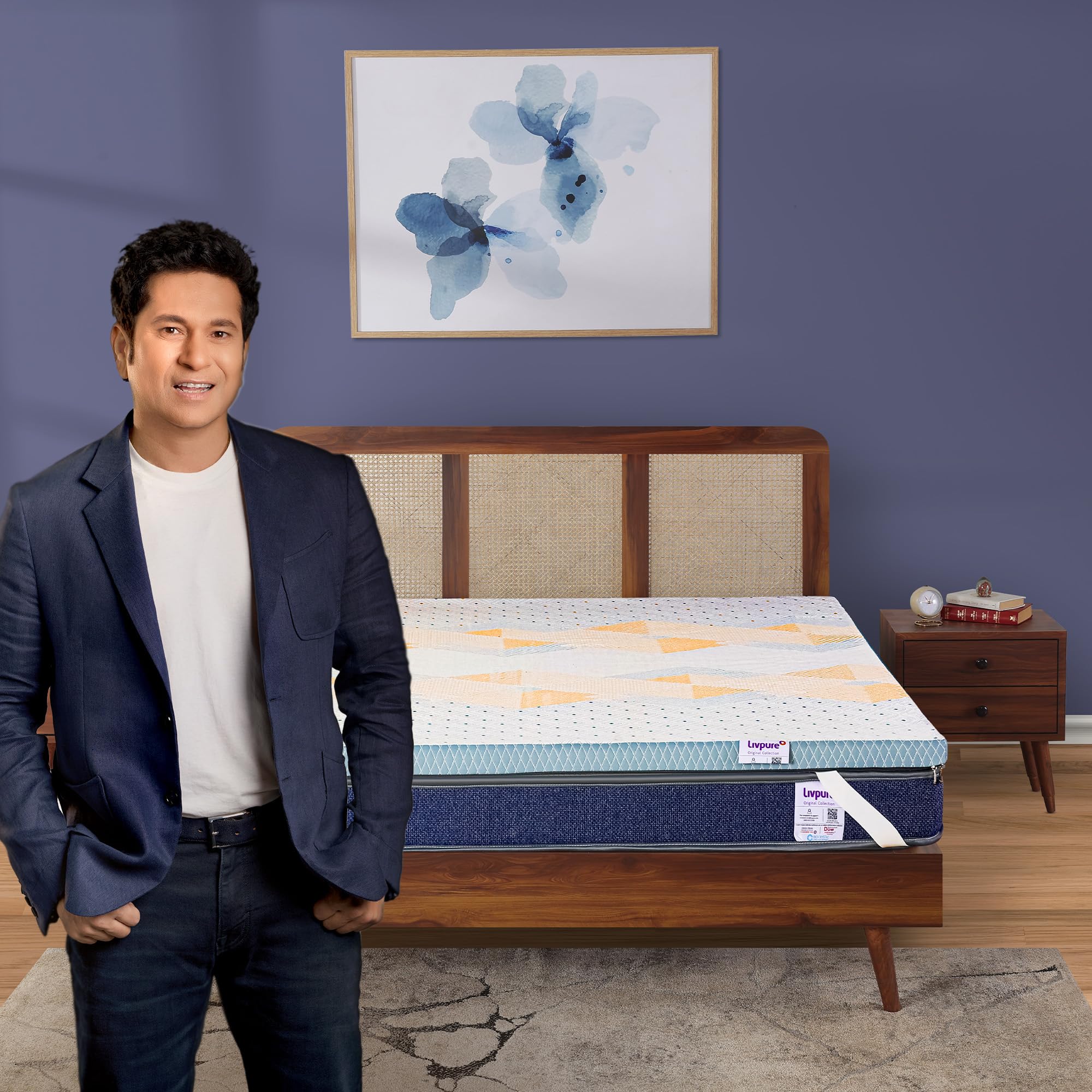 Livpure Smart Ortho Duos Topper| HR Profile Foam with Flat Side Reversible use | High GSM Fabric Zipper Cover| Stretch Strap Fit for Upto 10" Mattress | Single Bed (72x36x2) inch, 2 Years Warranty-image-43
