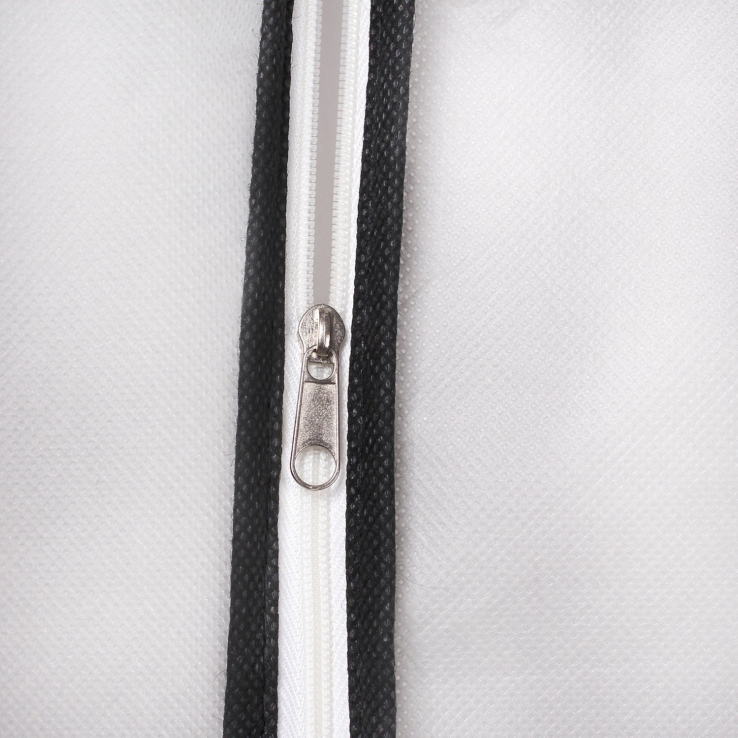 5 Piezas x Transpirable Funda de ropa, 180 cm x 60 cm Bolsa de Ropa Protector para Vestidos de Novia o de Fiesta, Trajes, Abrigos. Cierre de cremallera, Bolsa de Ropa, Negro, KXB105 Black-5x