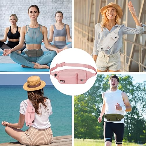 Miniatura 7 de MAXTOP Lrage - Riñonera cruzada para mujeres y hombres, unisex, resistente al agua, para entrenamiento, correr, senderismo, viajes, Rosado