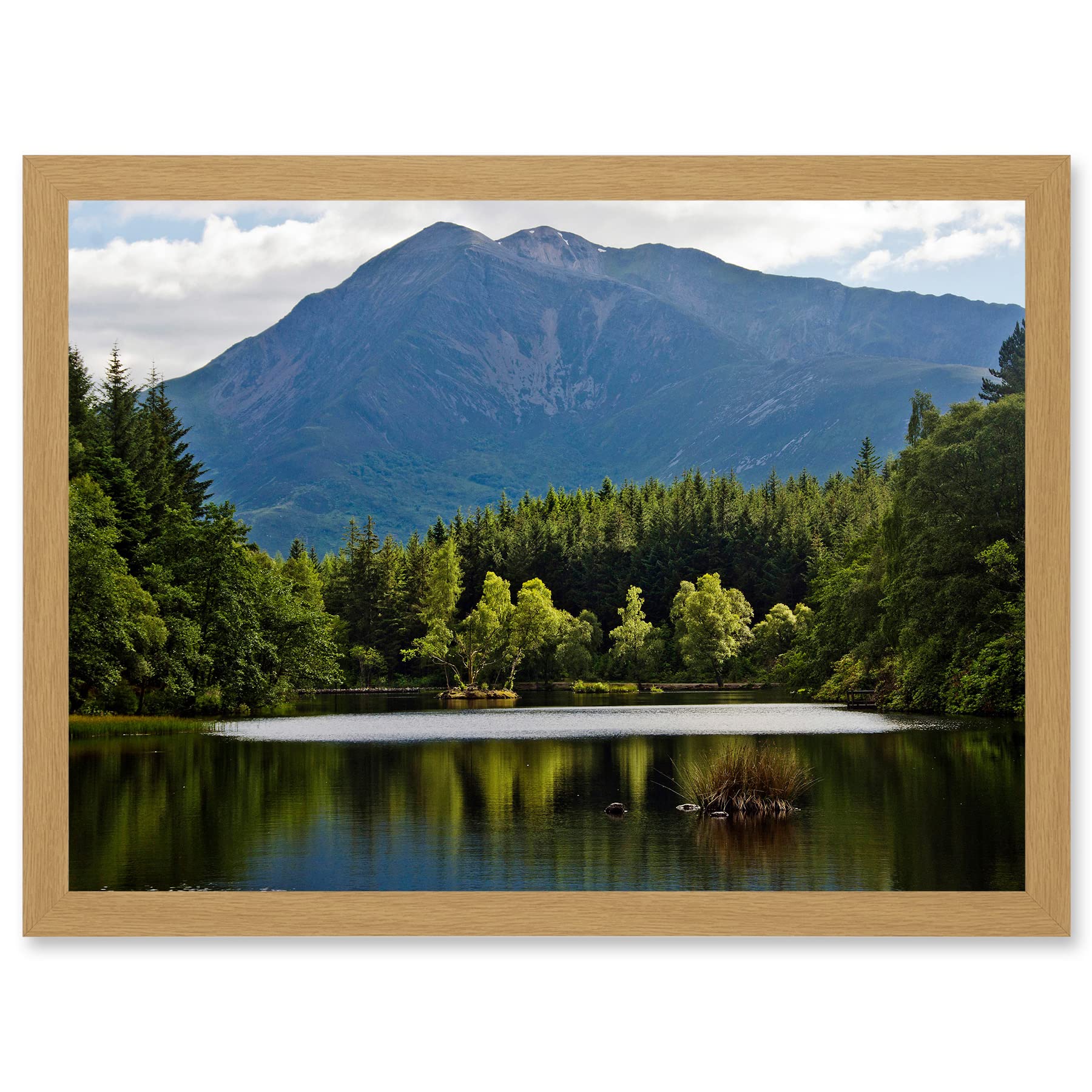 Artery8 Gillman Glencoe Lochan Highland Scotland Photo Landscape UK Artwork Framed Wall Art Print A4