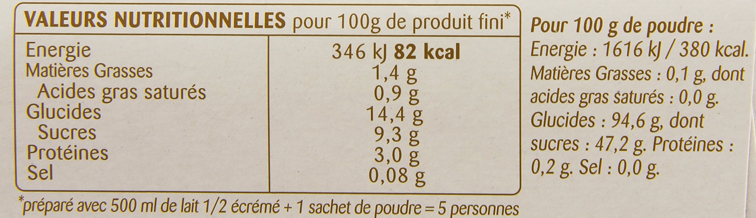 Pudding Vanille Ancel - Lot De 3 Sachets - 111g - Mélange épicé