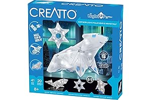 Creatto Northern Lights Polar Bear: Remarkable 3D Puzzle for Illuminated Crafts!