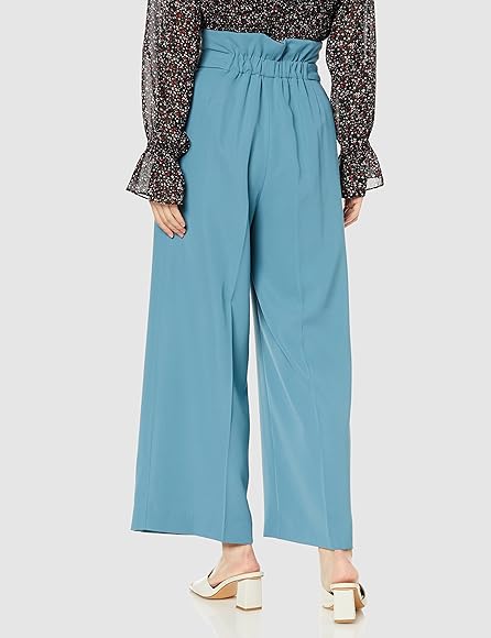 Amazon | [リリーブラウン] サイドボタンデザインワイドパンツ