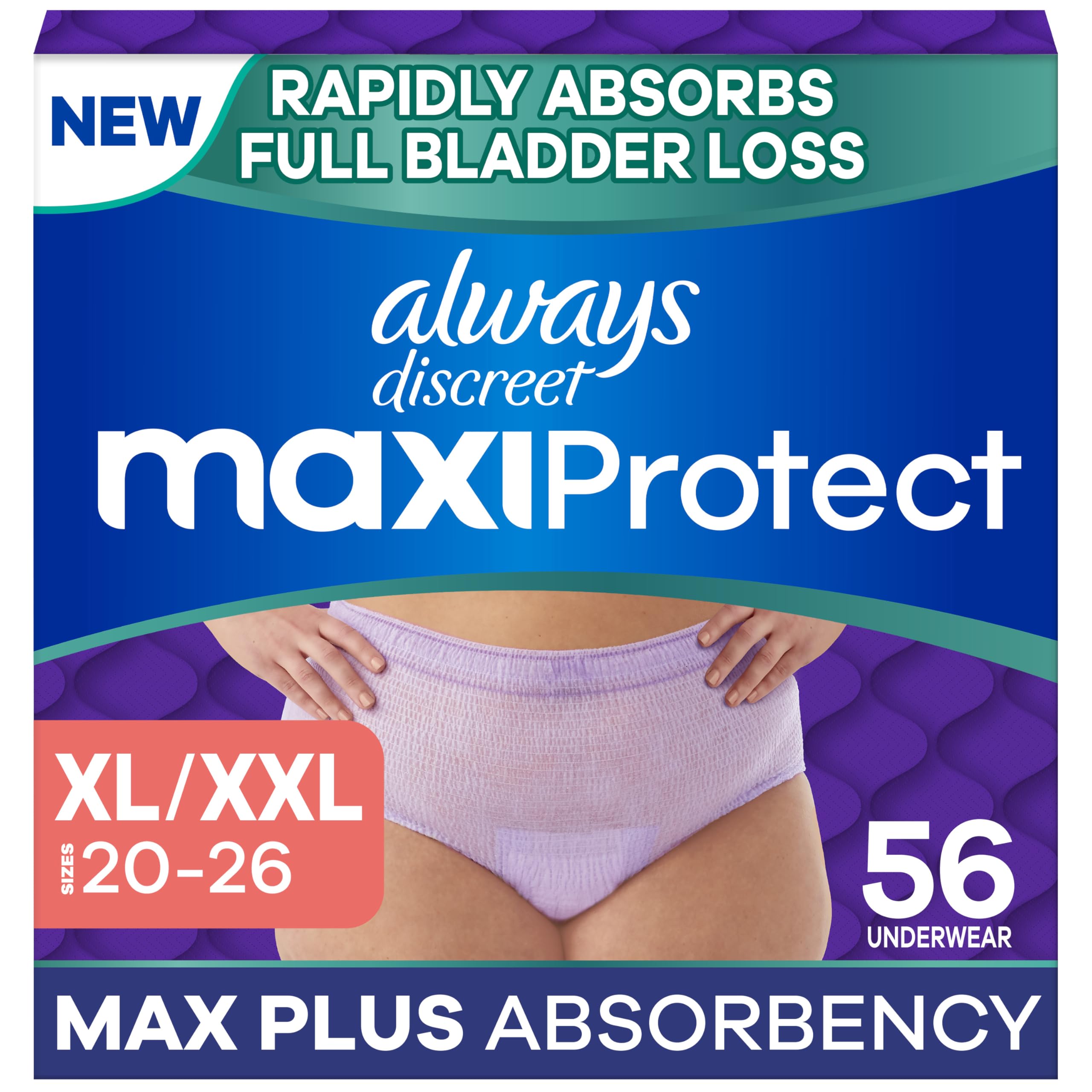 Amazon.com: Always Discreet MaxiProtect Adult Diapers for Women