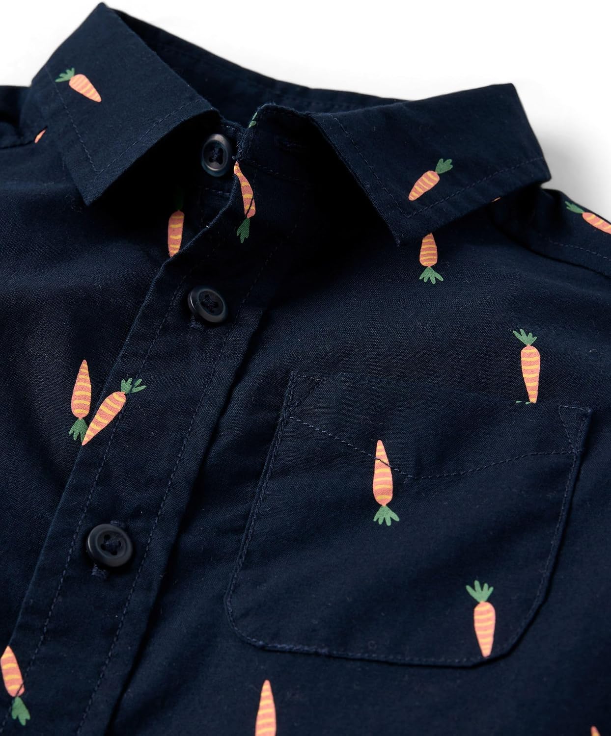 The Children's Place Baby Boys' and Toddler Poplin Short Sleeve Button Down Shirt