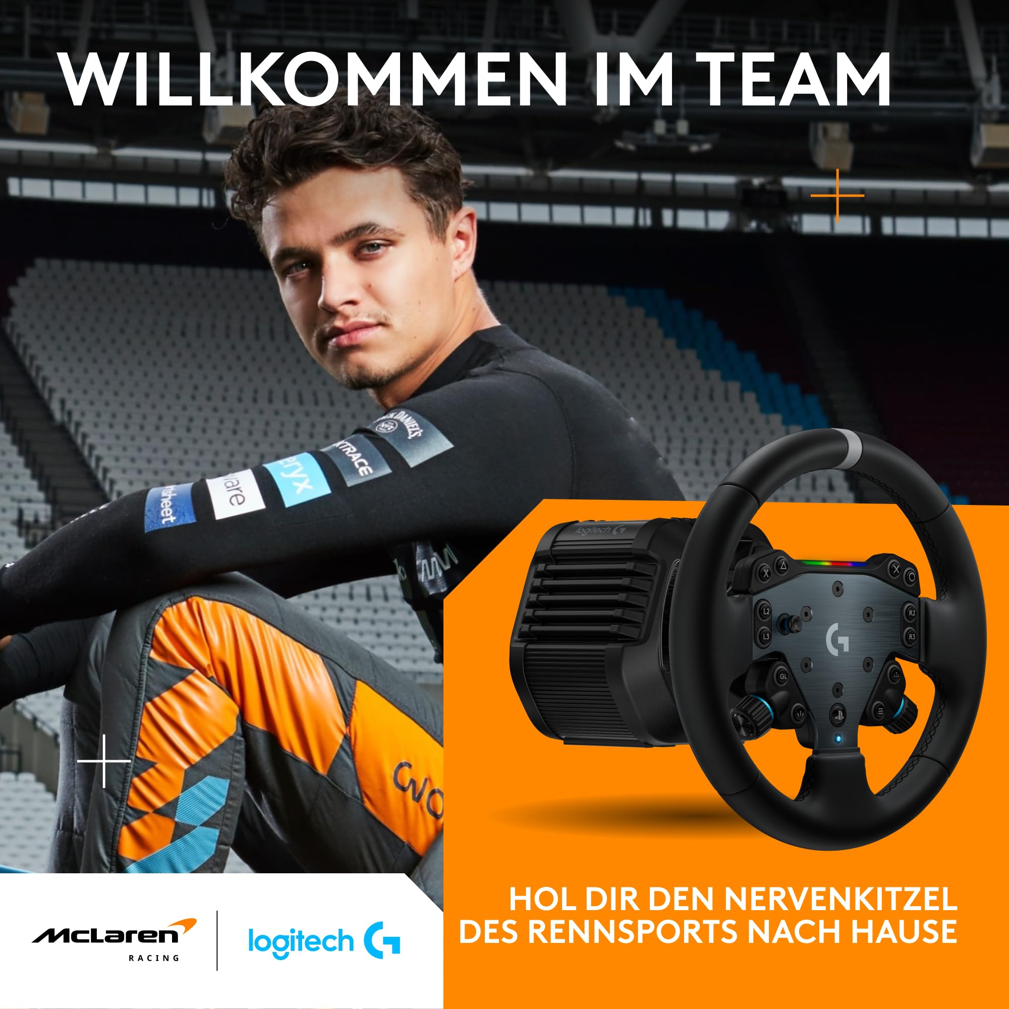 Logitech G RS50 System, 3-teiliges Sim-Racing-Lenkrad-Setup | RS-Nabe + RS-H-Schalthebel – Sim-Schalthebel, PRO, RS50 Wheel Base Kompatibel mit PS5, PS4, PC – Schwarz