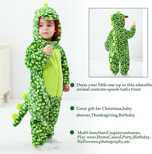 Miniatura 55 de TONWHAR Baby Boy's Girl's Animal Bodysuit Infant And Toddler's Romper Jumpsuit Halloween Costume Partywear Mono marrón