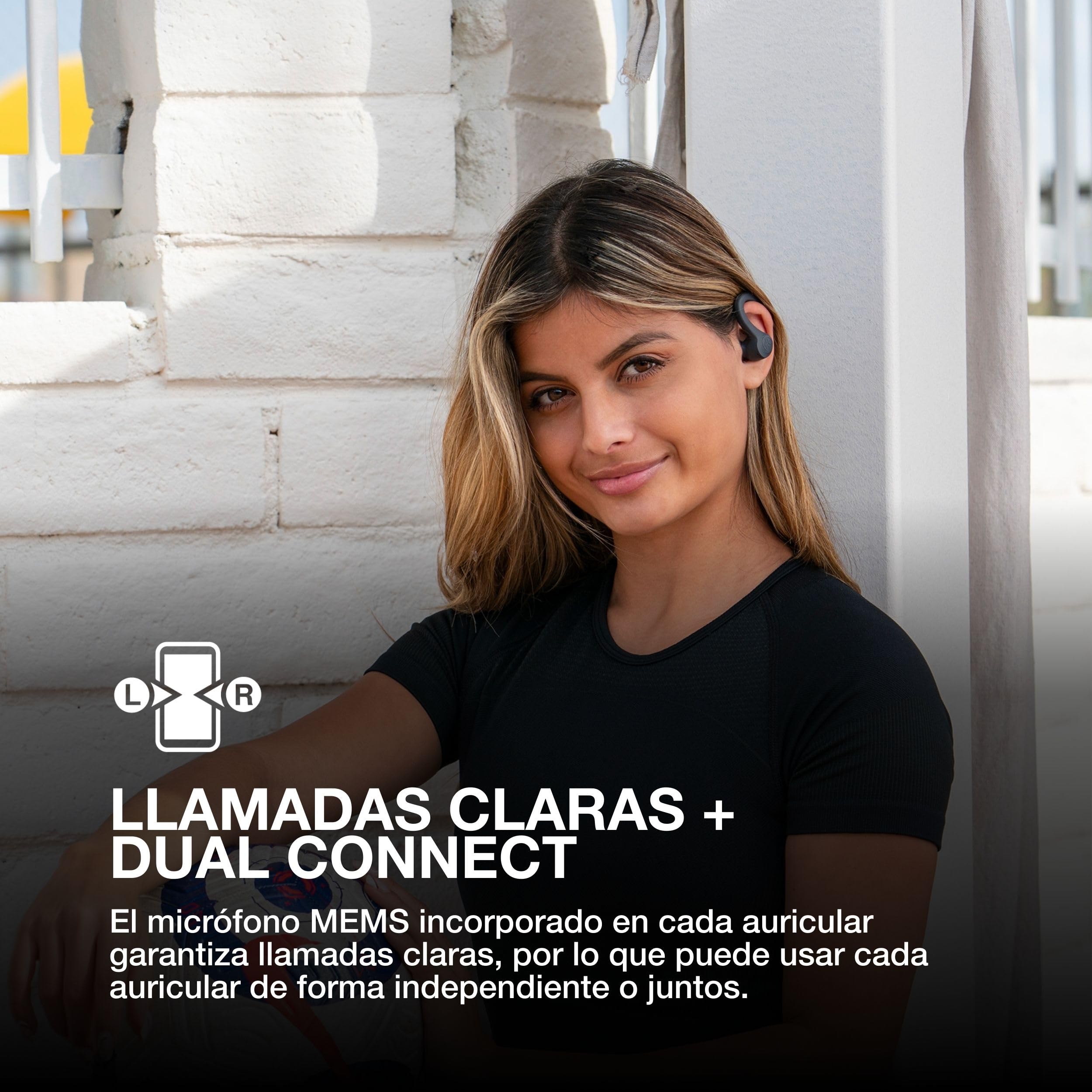 JLab Go Air Sport+ Auriculares Bluetooth Deportivos - 35h+, Grafito | Auriculares Inalámbricos Deportivos, Auricular Deportivo IP55 Resistente al Sudor, Audífonos Inalámbricos