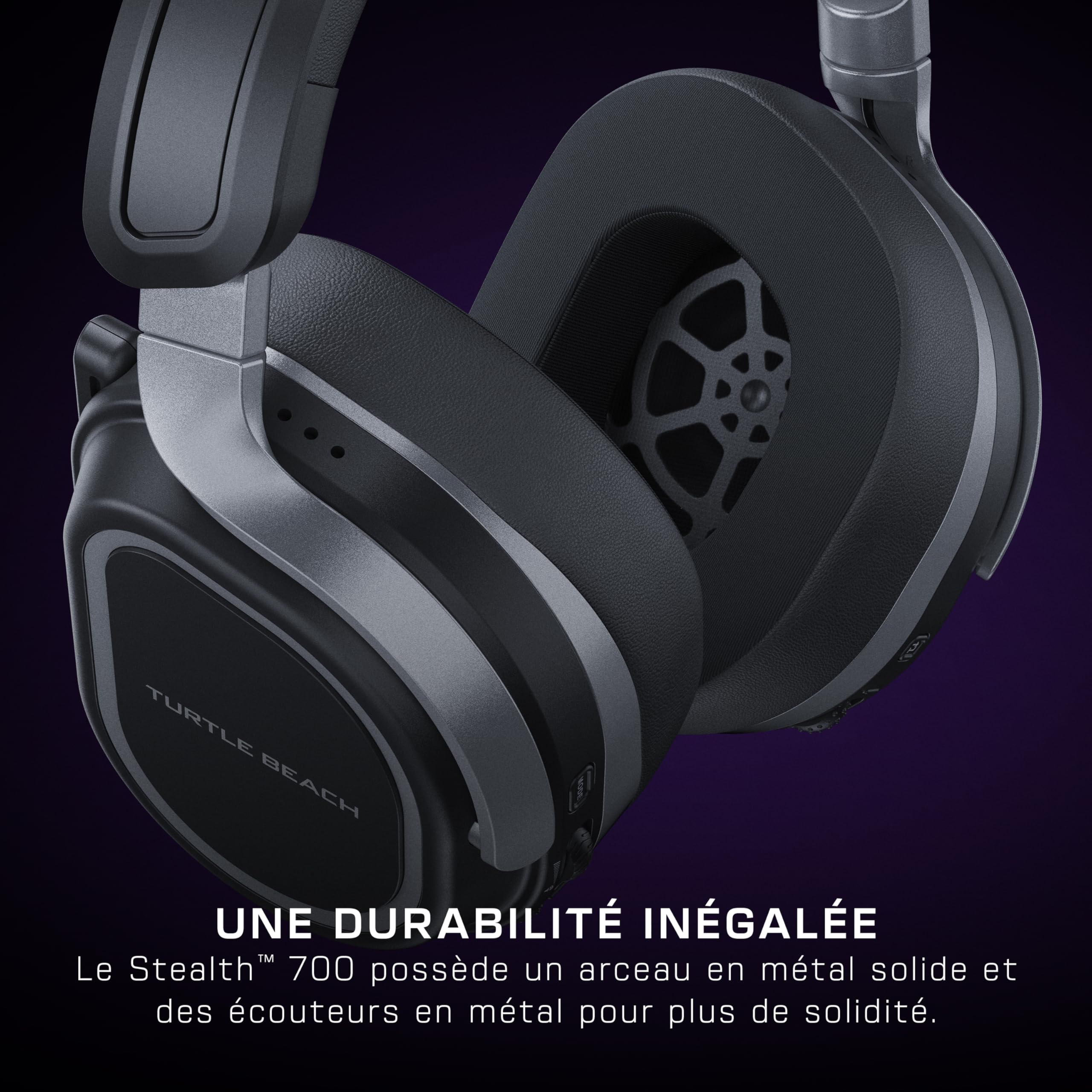 Turtle Beach Stealth 700 Noir Casque Gaming sans Fil w/ 80hr Batterie, Écouteurs de 60mm, Deux émetteurs et Bluetooth pour Xbox Series X ou S, PC et Mobile
