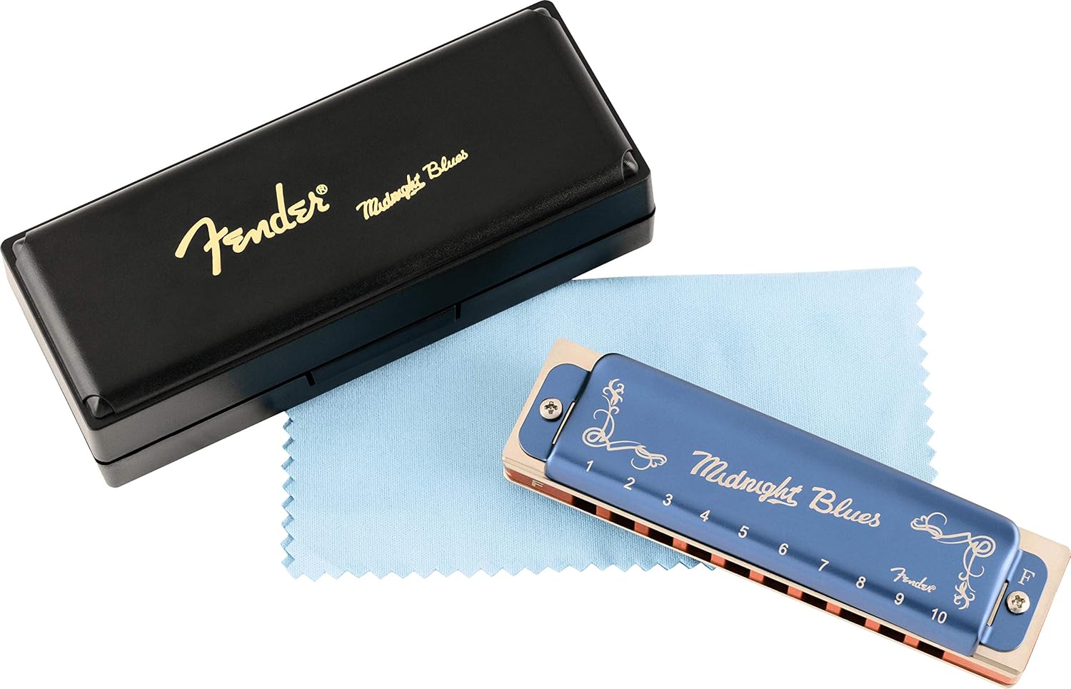 Fender Blues DeVille Harmonica - Key of C Bundle with Carrying Case and Instructional Book : Musical Instruments