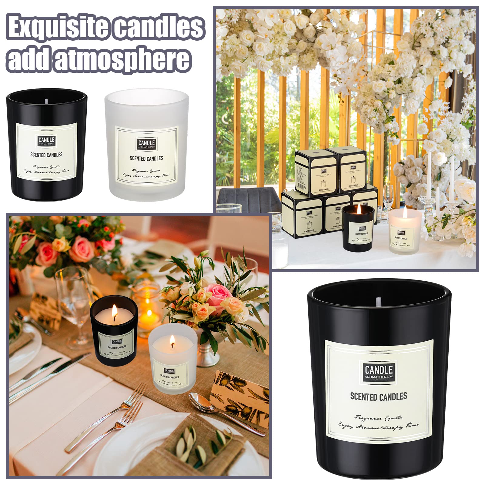 MTLEE 24 Stück Kerzen für Zuhause Duftkerzen Geschenkset für Frauen Bulk 8 langlebige Aromatherapie Jar Kerze Sojawachs Kerzen für Lehrer Geburtstag Thanksgiving Jahrestag (frischer Duft, eleganter