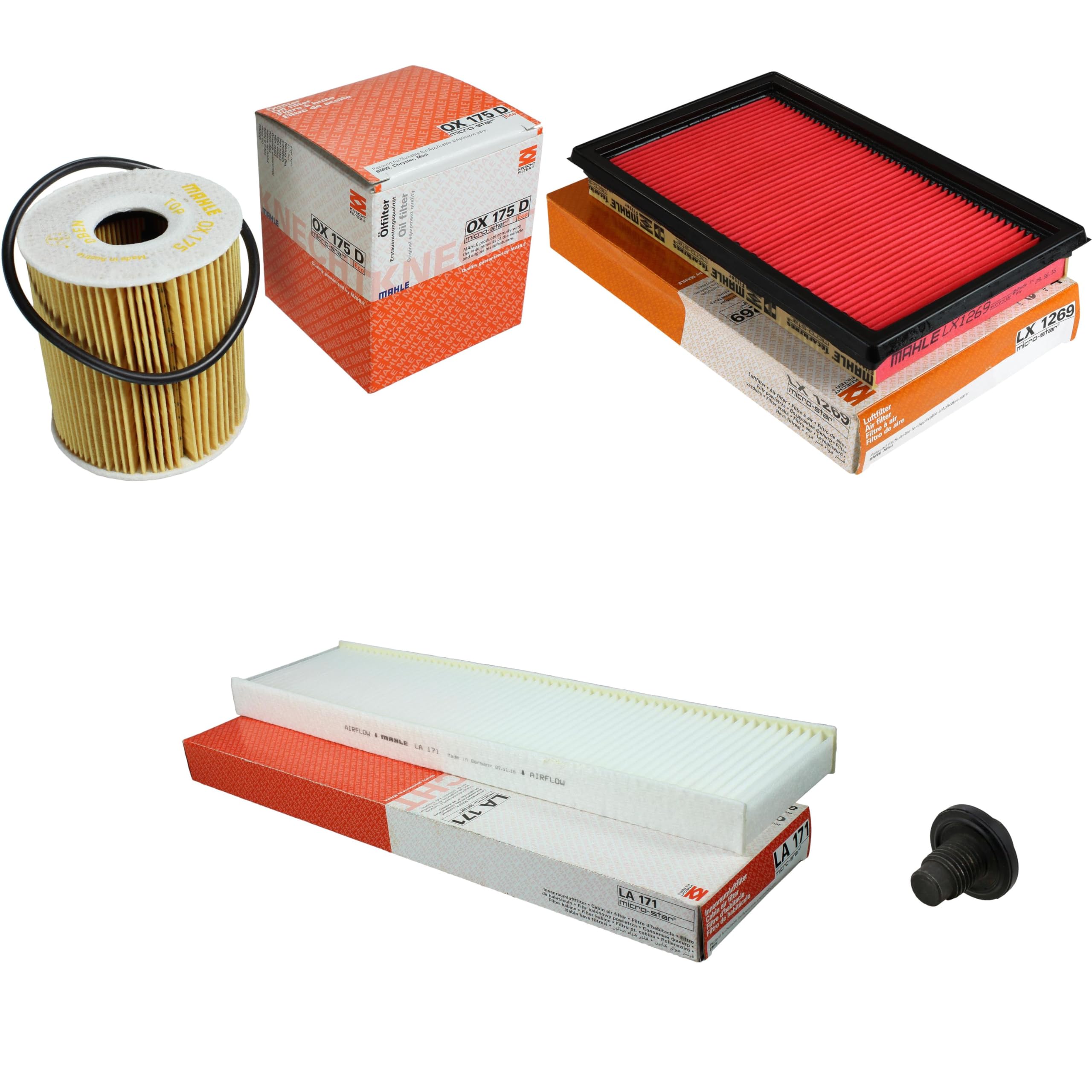 Paquete de inspección Kit de mantenimiento con filtro de aceite OX 175D, filtro de aire LX 1269, filtro de cabina LA 171, tornillo de cierre