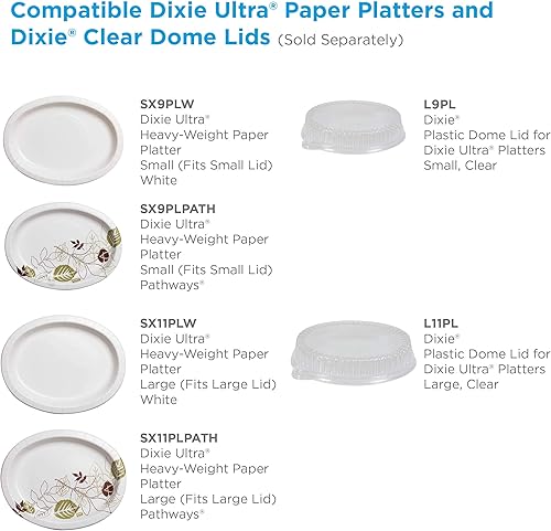 Miniatura 7 de Dixie - Platos de papel pesados ultra pequeños de GP PRO (Georgia-Pacific), Pathways, SX9PLPATH (CASE), 1000 unidades (125 bandejas por paquete, 8
