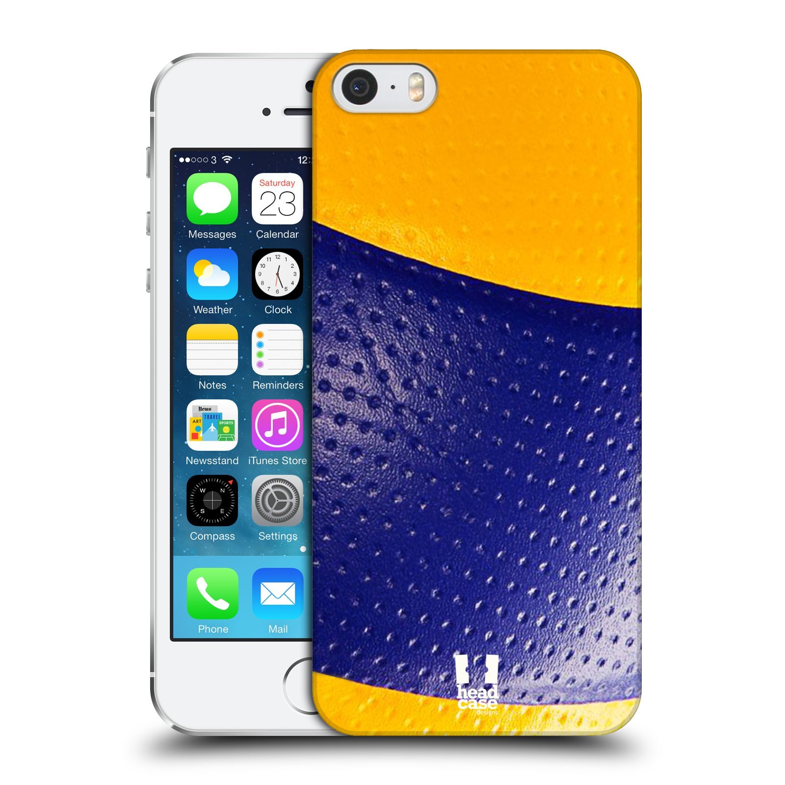 Head Case Designs Volleyball Ball Collection Hard Back Case and Matching Wallpaper Compatible with Apple iPhone 5 / iPhone 5s / iPhone SE 2016