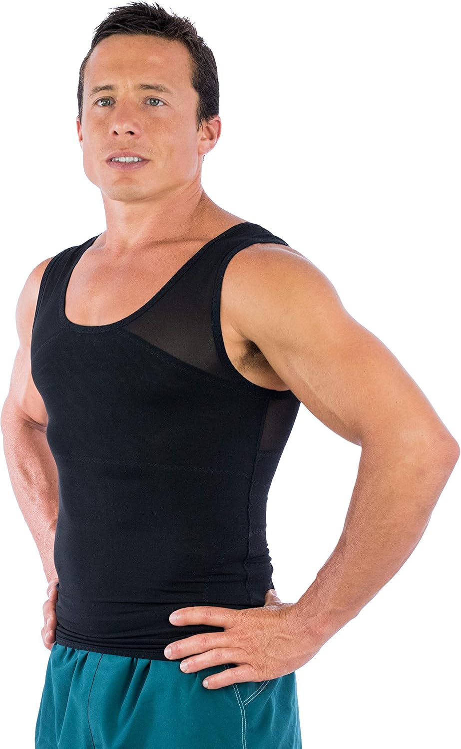 Esteem Apparel 3-Pack Original Men's Compression Shirt to Hide Gynecomastia Moobs Abs Chest Stomach Slimming Shapewear - Image 5