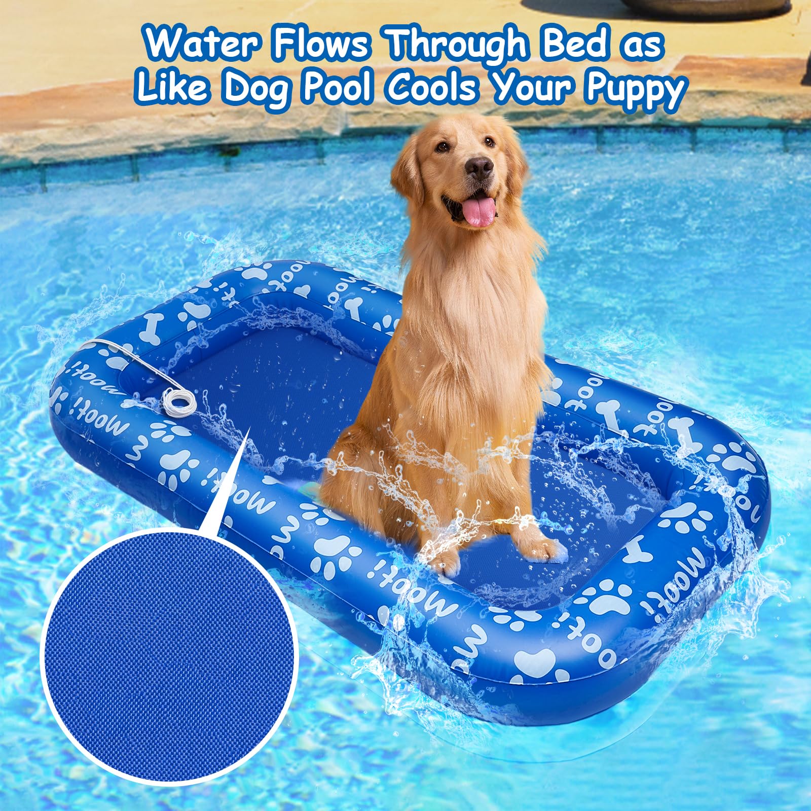 Flotador flotante para perros, balsa flotante inflable para mascotas, juguete acuático, flotador para mascotas, tumbona flotante para perros, colchón de aire, piscina, juguete de playa