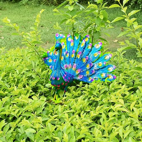 Miniatura 5 de MACLARONX 2 piezas de arte de metal de gallo para patio, decoración de jardín al aire libre, gallo, estatua de pollo, decoración para cocina, hogar,