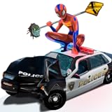 No ads Police Truck Crash Test Spider