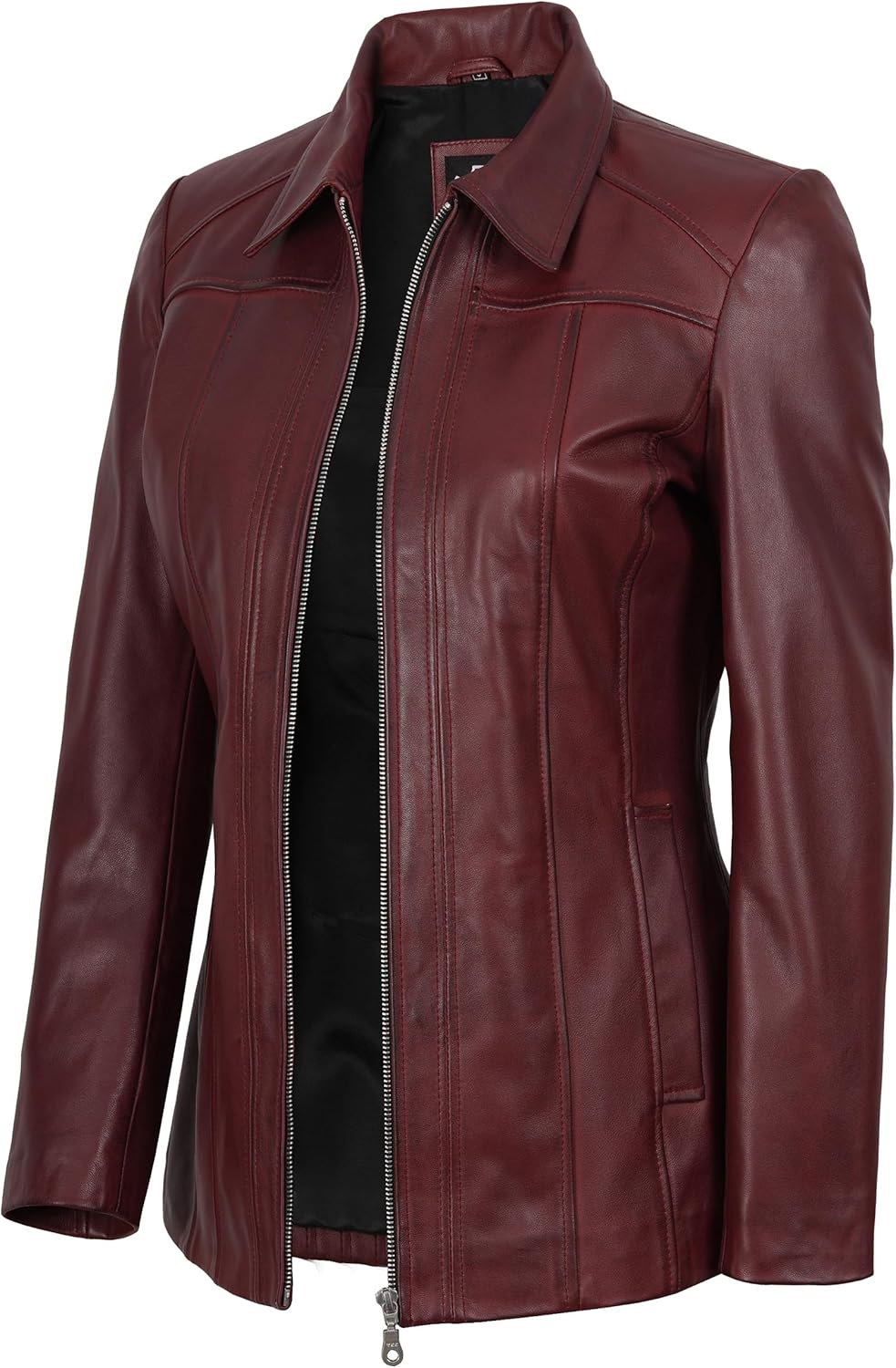 Decrum Leather Jacket Women - Casual Coat Style Real Lambskin Leather Jackets for Women