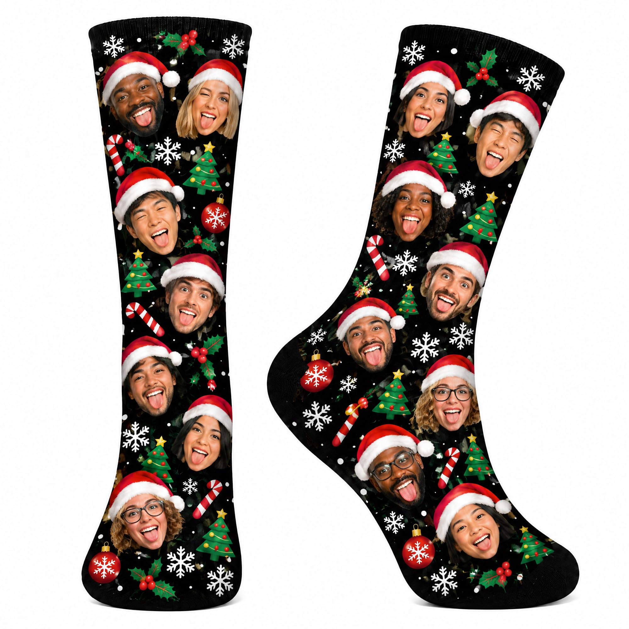 49% off Personalized custom avatar socks and fun stockings, with a Christmas theme