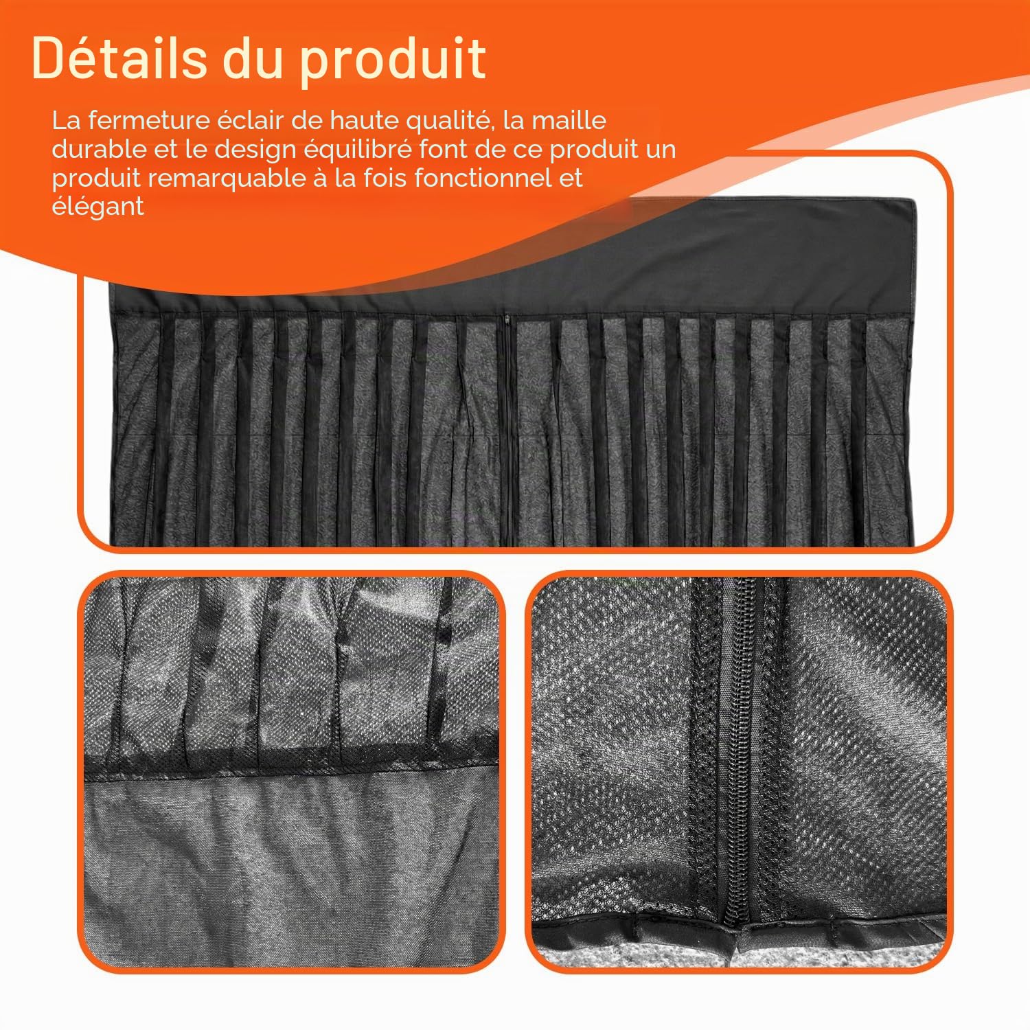 Moustiquaire Magnétique pour Fourgon,180x145cm Filet Anti-Insectes Porte Coulissante Compatible avec Mercedes Sprinter Ford Transit, Protection Anti-Insectes et Ventilation pour Camping-Car & Van