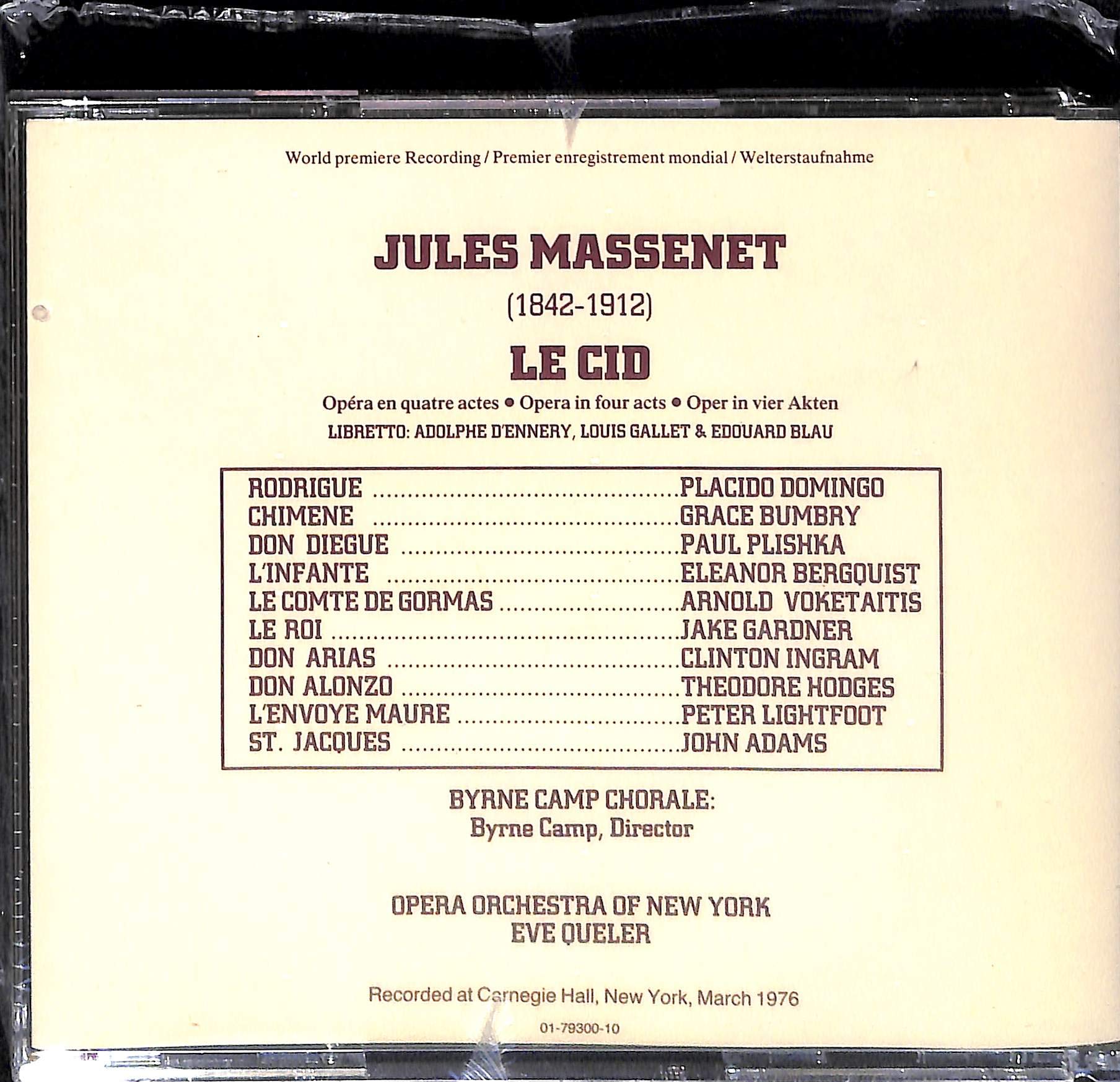 Jules Massenet: Le Cid (Oper) (Gesamtaufnahme)
