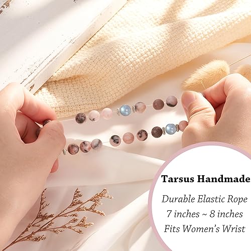 Miniatura 4 de Tarsus Natural Stone Bracelet for MomGrandmaSisterAuntBonus Mom, Moonstone Beads Handmade Bracelet Christmas Birthday Gifts for Women