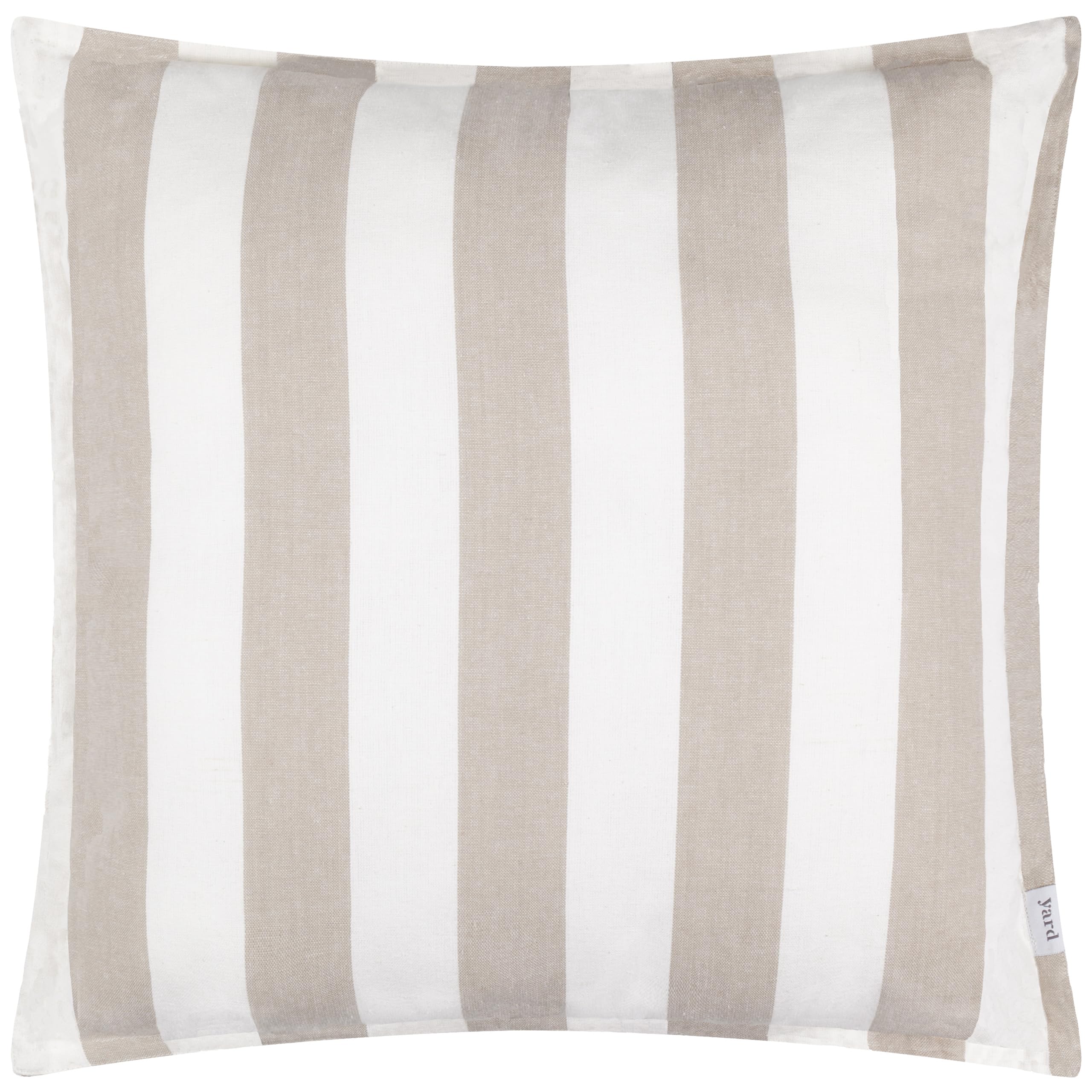 Yard Hayle Cushion Cover – Reversible Water Resistant Striped Soft Cotton Outdoor Decorative Case (Natural – 50x50cm)