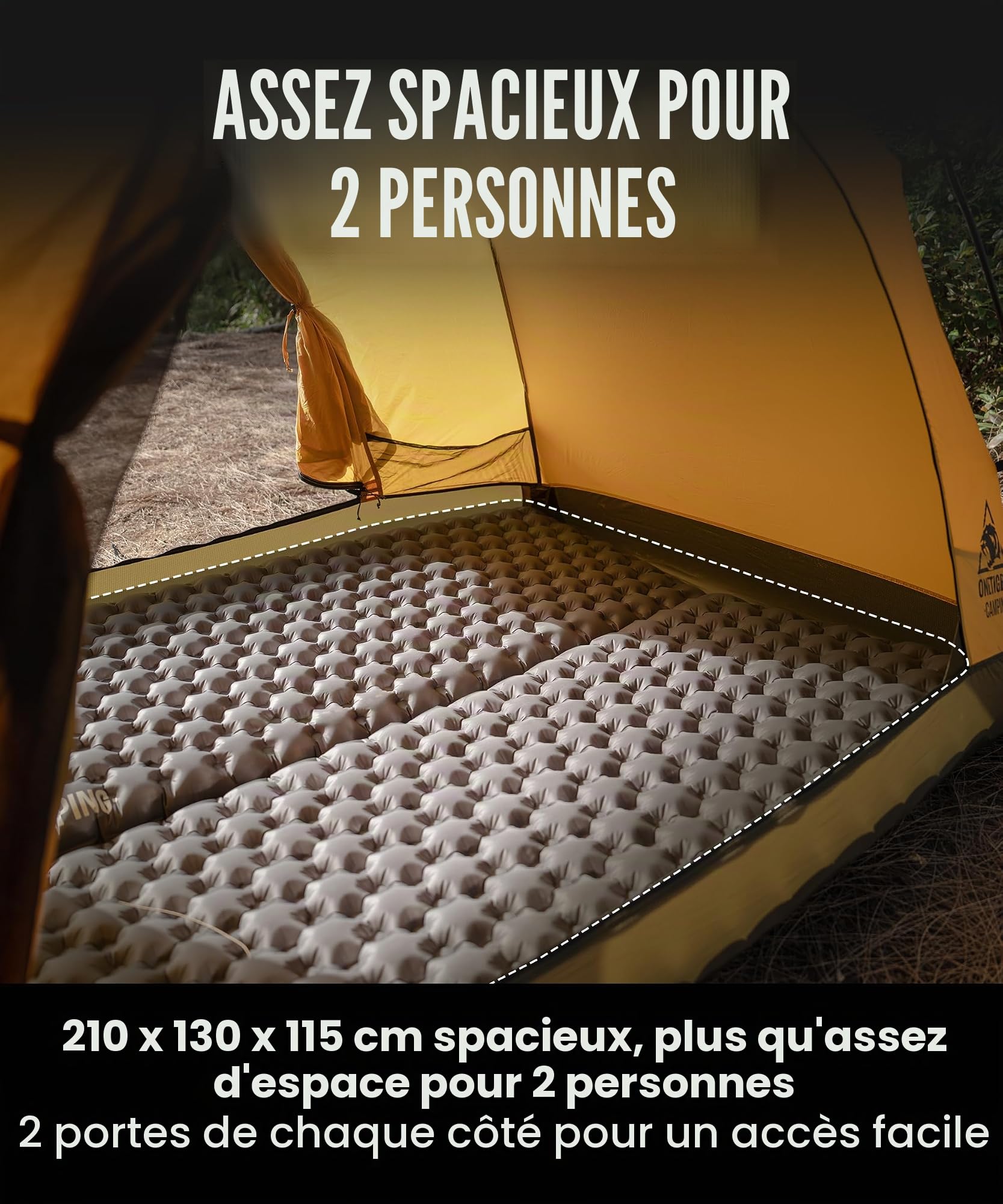 OneTigris Stella Tente de camping autoportante légère 3000 mm étanche 4 saisons pour extérieur, randonnée, alpinisme