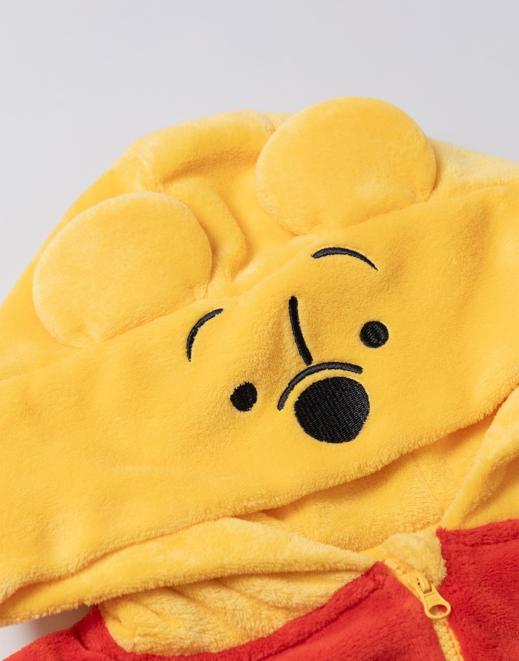 Disney Tutina da Donna con Cerniera Gialla e Rossa di Winnie The Pooh | Pigiama a Maniche Lunghe con Cappuccio in Morbido Pile | Pigiama a Tema Cartone Animato
