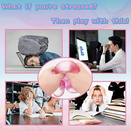 Miniatura 5 de Cubo de burbujas para el estrés, bolas de estrés de aumento lento, cubo de hielo elástico para aliviar la ansiedad y el estrés, cubo de hielo