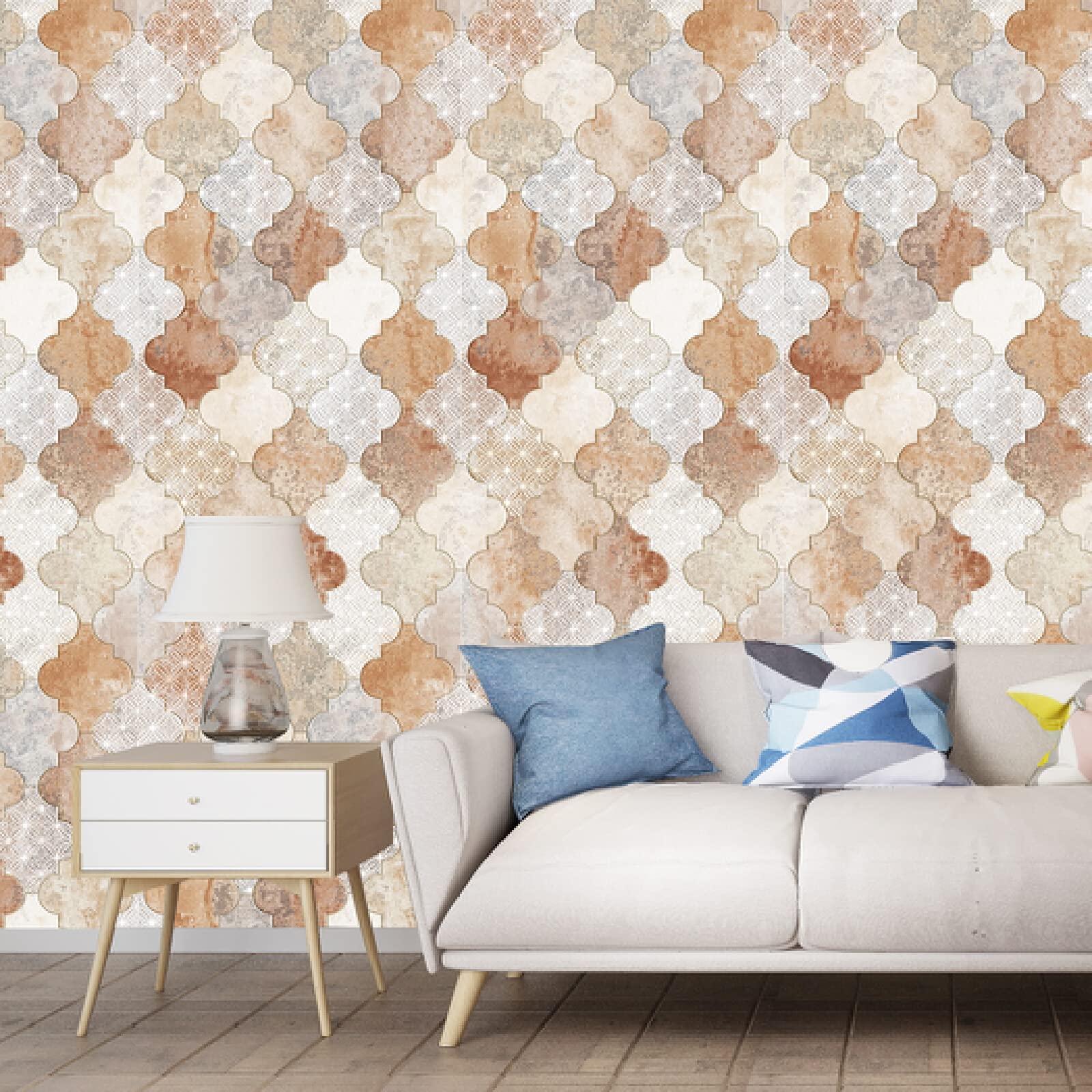 Papel pintado vinílico autoadhesivo con efecto 3D de ladrillo para pared d