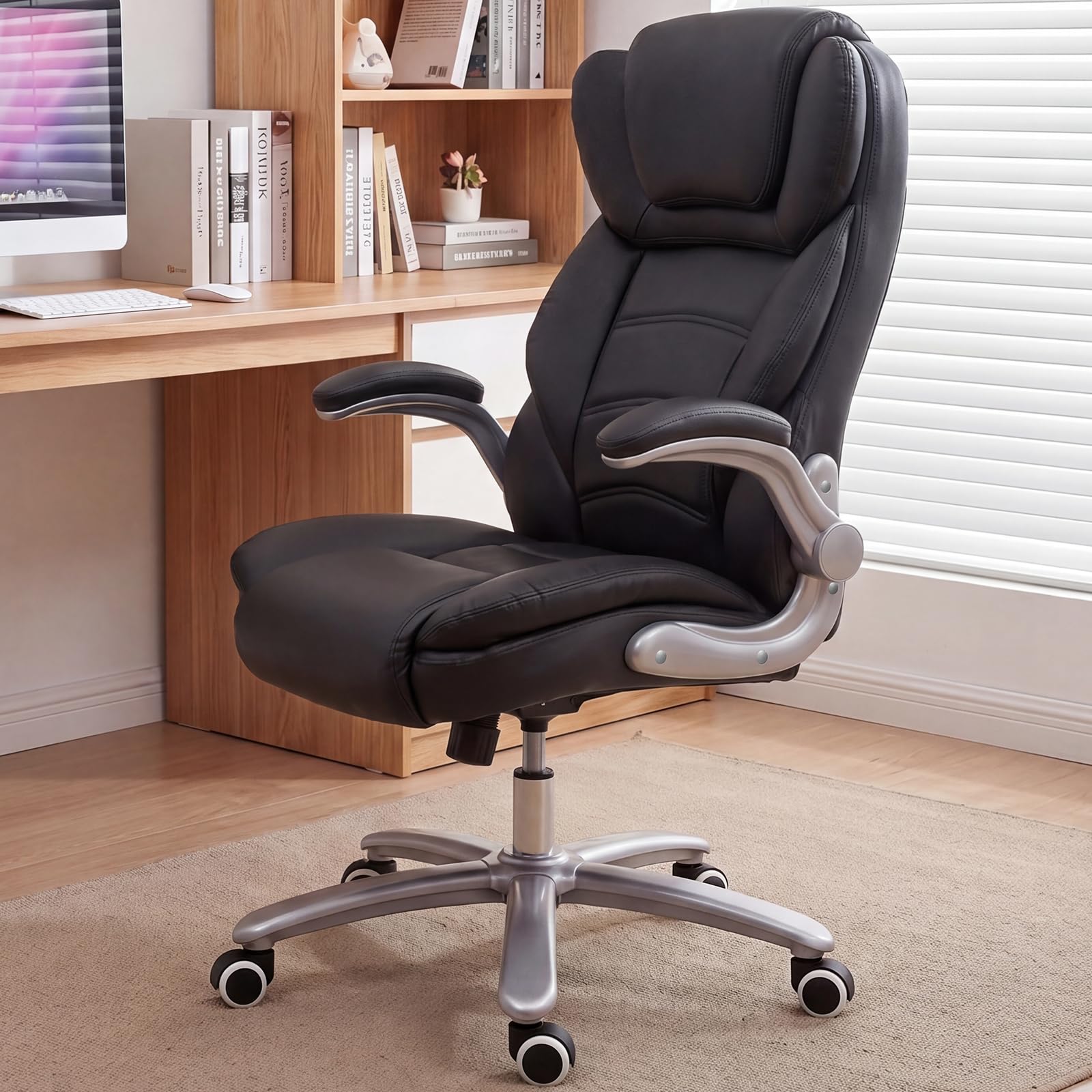 Amazon.com: GYI Big and Tall 400lb Office Chair, Leather Executive