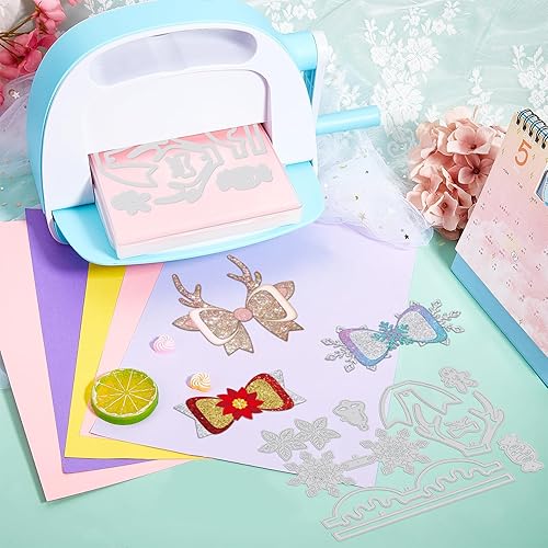 Miniatura 7 de GLOBLELAND Troqueles de corte de lazo de Navidad para bricolaje álbumes de recortes, lazo de Navidad de metal, plantillas de estampado en relieve