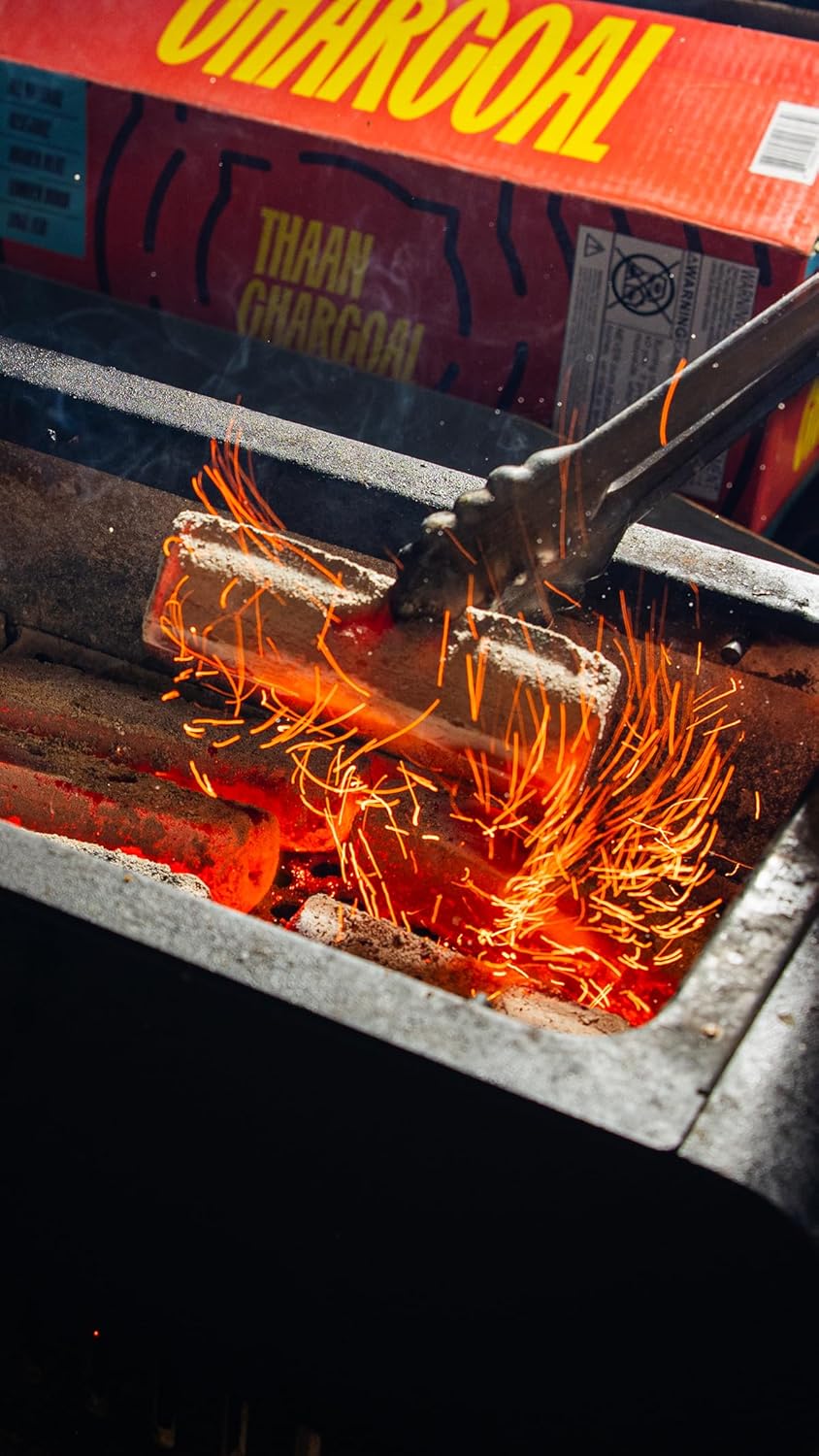 Thaan, Thai-Style Charcoal. 4-6 Hour Burn Time. Restaurant Grade Charcoal. Low Ash, No Smoke, High Heat. Up to 1200 Degrees. Binchotan Quality, Extruded Process. (5, Pounds)