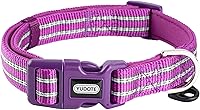 Vista 13 de Collar de nailon reflectante para perro con acolchado de neopreno transpirable, ajustable para perros grandes.