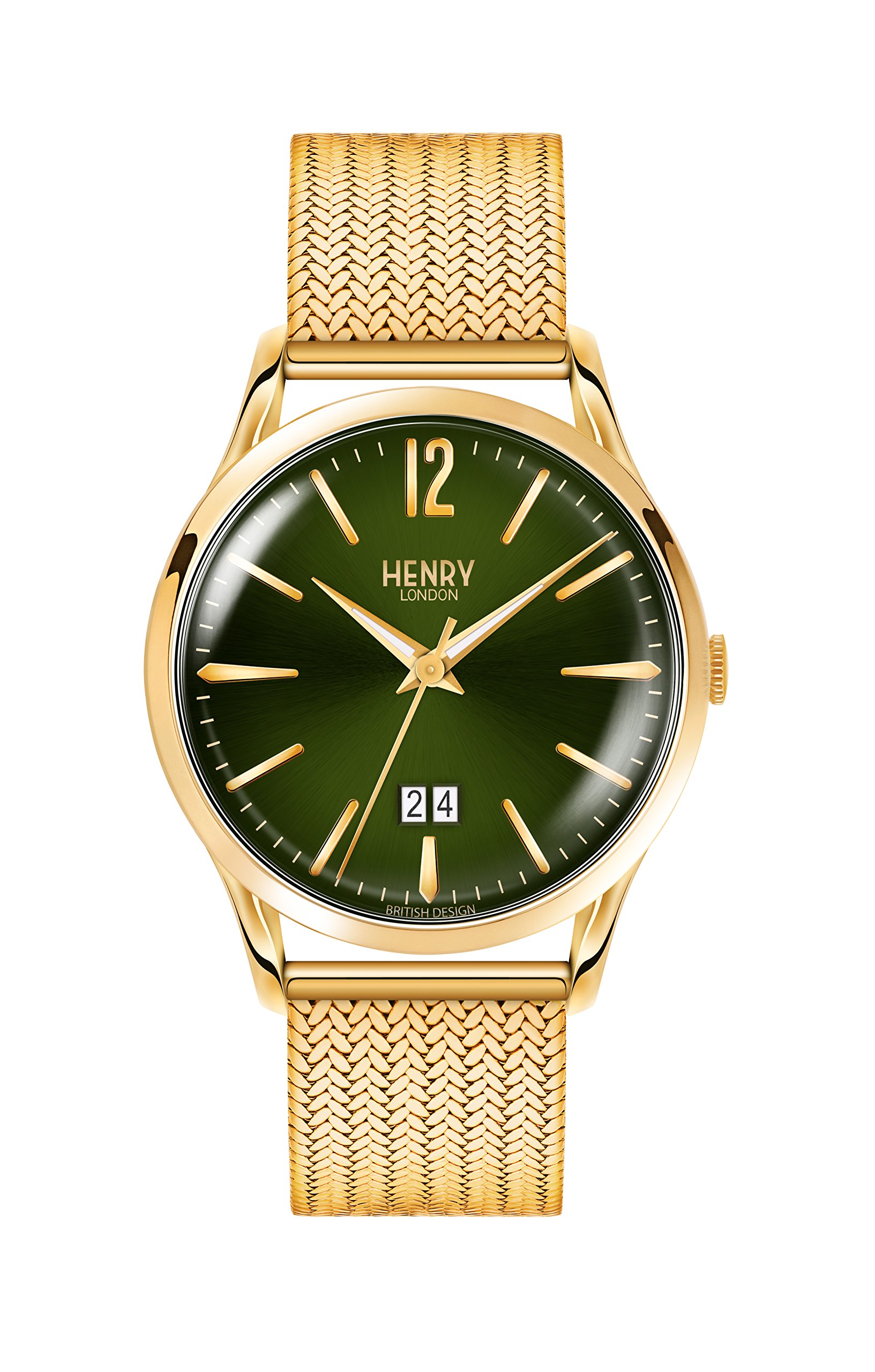 Henry London Mens Analogue Classic Quartz Watch with Stainless Steel Strap HL41-JM-0146