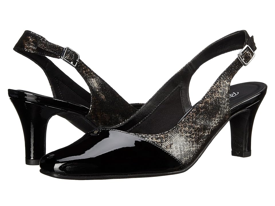 

Walking Cradles Ramona (Black Bronze Lizard Print) Women's Shoes