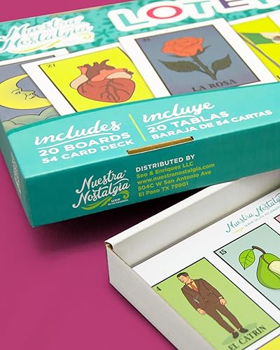 Miniatura 8 de Loteria  Juego tradicional de Loteria Mexicana  20 tablas resistentes al agua y baraja de cartas (tableros 1-20)