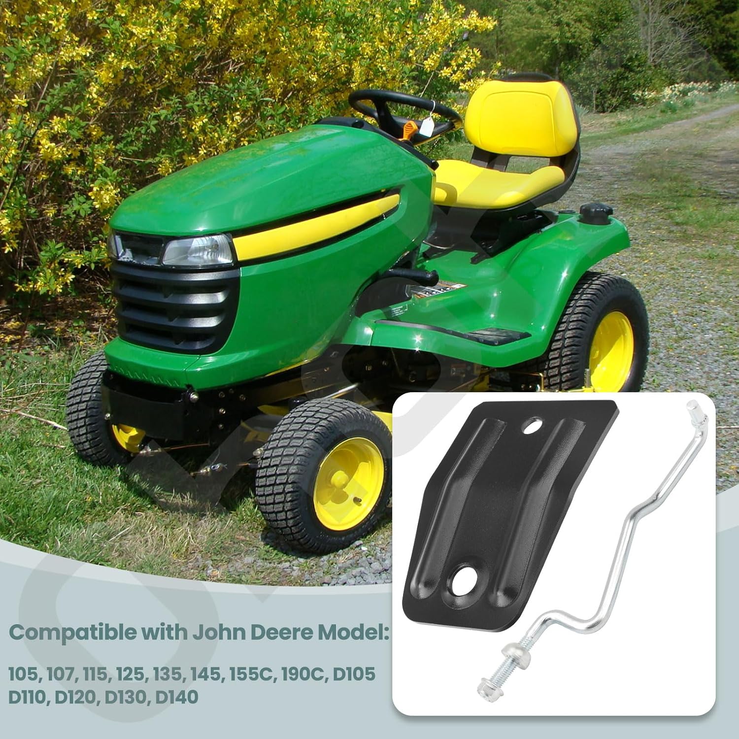 GX21653 GX21653BLE Deck Hanger Bracket w/ GX20497 Lift Linkage -by Ohoho - Compatible with J-OHN Deere L100 L110 L120 L105 L107 L108 L110 L111 Lawn Mower