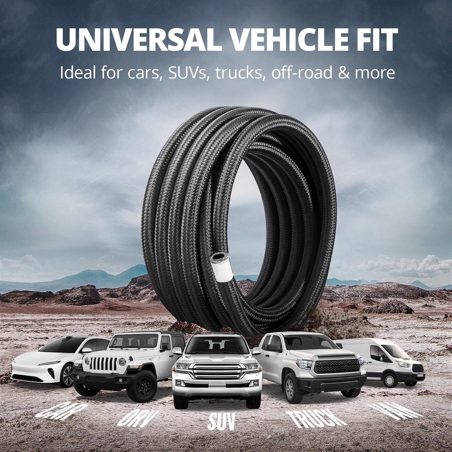 EVIL ENERGY Conductive 6AN PTFE Fuel Line Hose, Antistatic E85 Compatible PTFE Fuel Hose 20FT, AN6 Nylon Braided Hose with 5/16" ID - Image 8