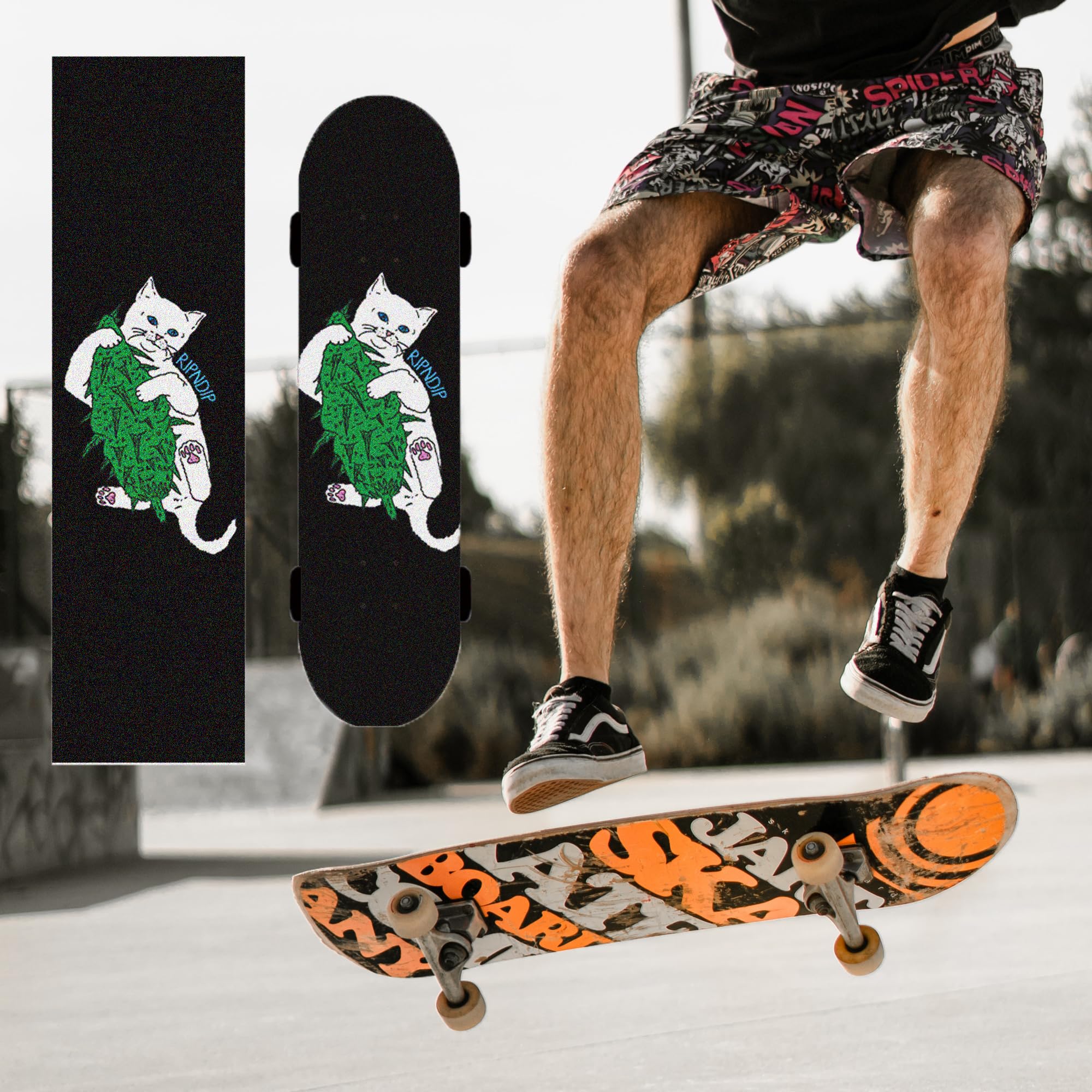 duoyif Taśma Grip Tape, do deskorolek, Longboard, Griptape – Anti-Air-Bubble, wodoszczelna, antypoślizgowa, odporna na zużycie, 84 x 23 cm