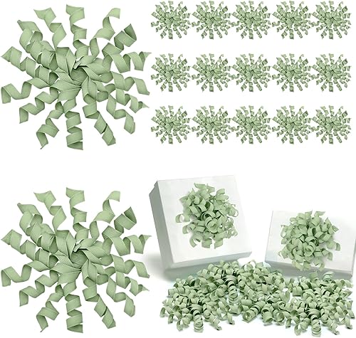 Vista 22 de Xinnun 24 lazos para envoltura de regalos, lazo rizado de Navidad de 6 pulgadas, lazos de regalo autoadhesivos con purpurina para manualidades