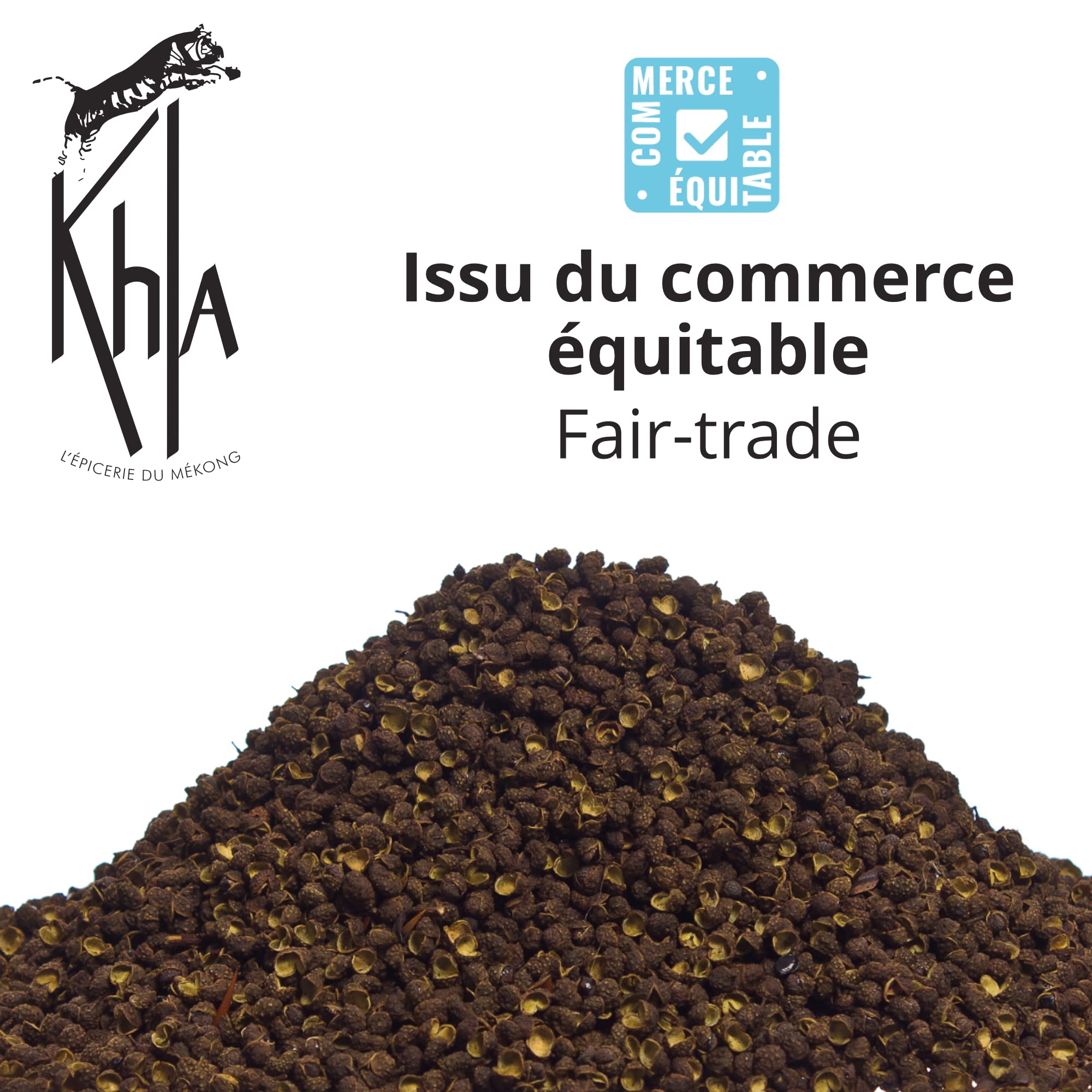 Khla - Pepe di Sichuan Verde 500g - Pepe in Grani - Bacche intere di Sichuan - Pepe Cinese - Spezie Asiatiche Timut Peperoncino del Sichuanese - Produzione Limitata - Origine Cina