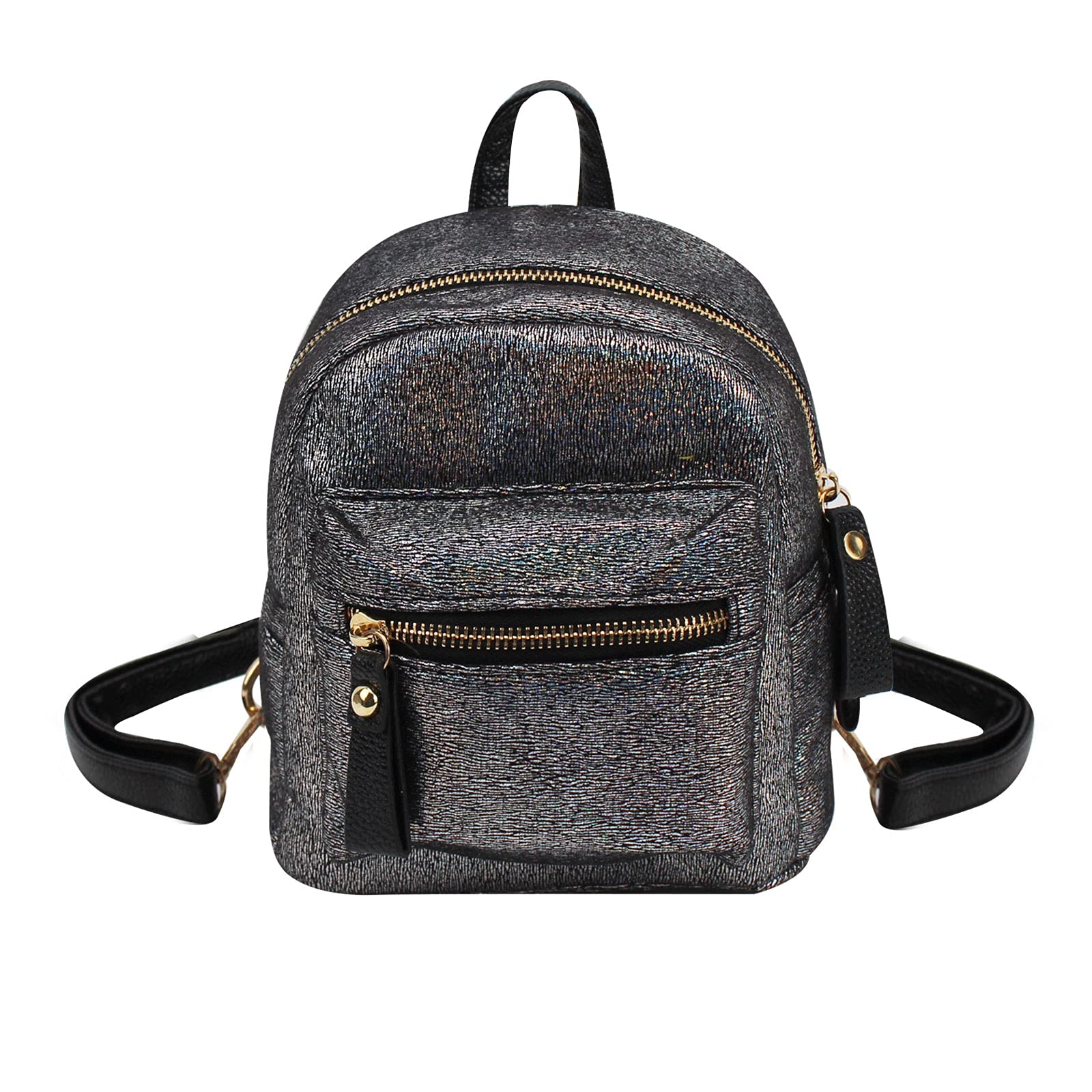 Goodbag Reversible Sequin Backpack Mermaid Backpack Sparkly Glitter School Bag (Z-Black)