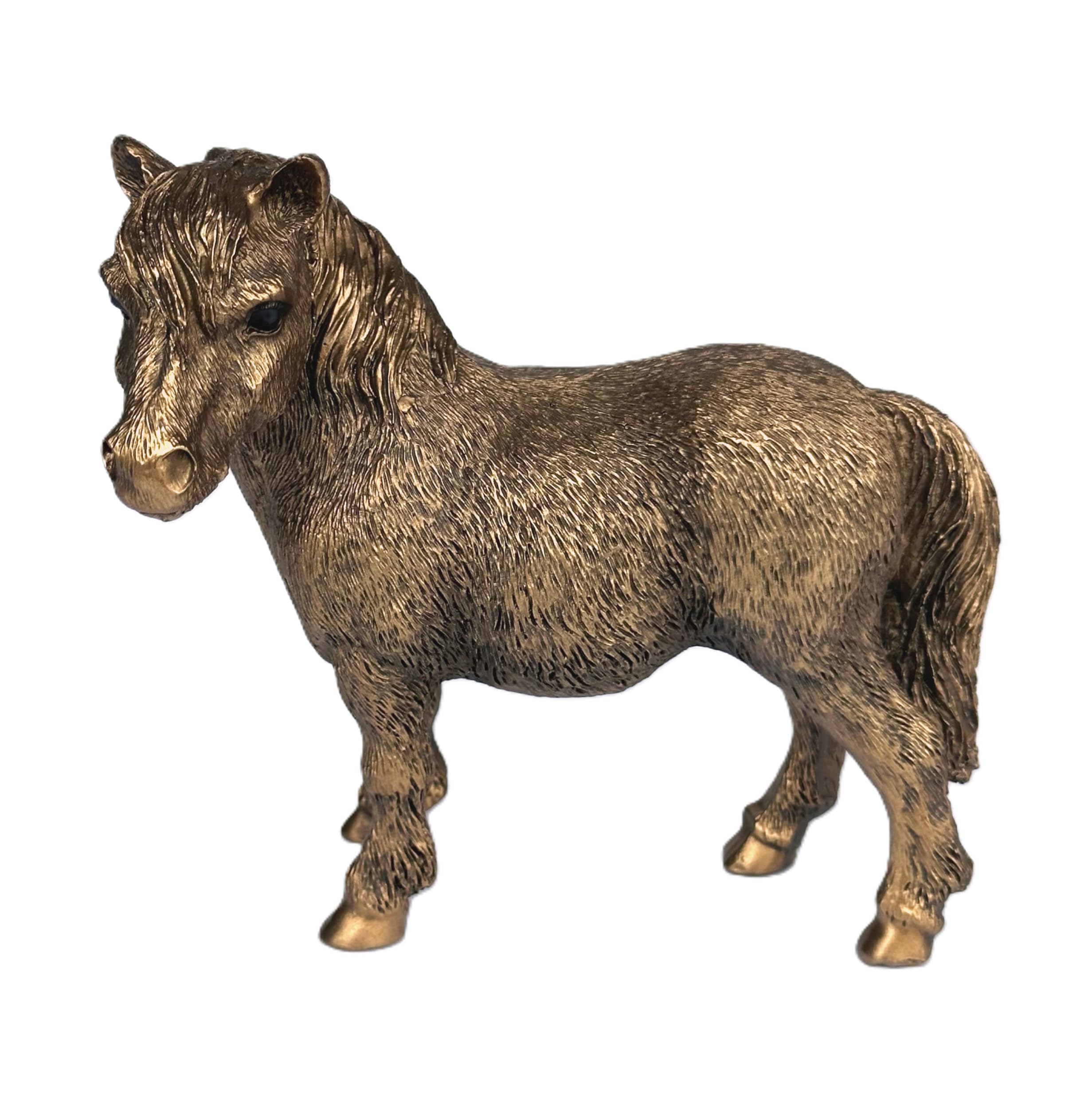 Animal Crackers Bronze Shetland Pony Figurine, Leonardo Reflections D Range, In Gold Gift Box, Great Horse Or Pony Lover Gift Or Collectable