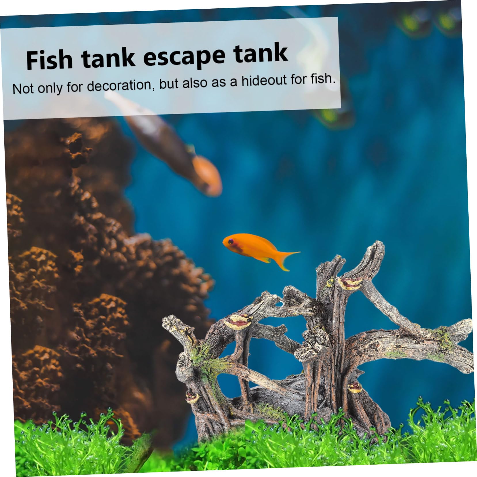 1pezzi Decorazione Per Acquario in Resina Arbusto Artificiale Per Acquario e Vasche Per Pesci Decorazione Paesaggistica Per