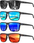 NSSIW Lunettes de soleil polarisées pour hommes et femmes : Lunettes de Soleil classiques avec UV Protection Conduite Pêche Golf